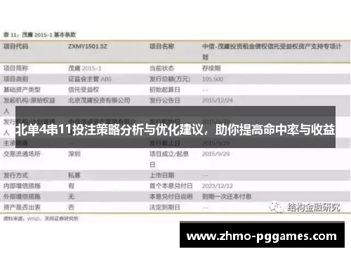 北单4串11投注策略分析与优化建议，助你提高命中率与收益